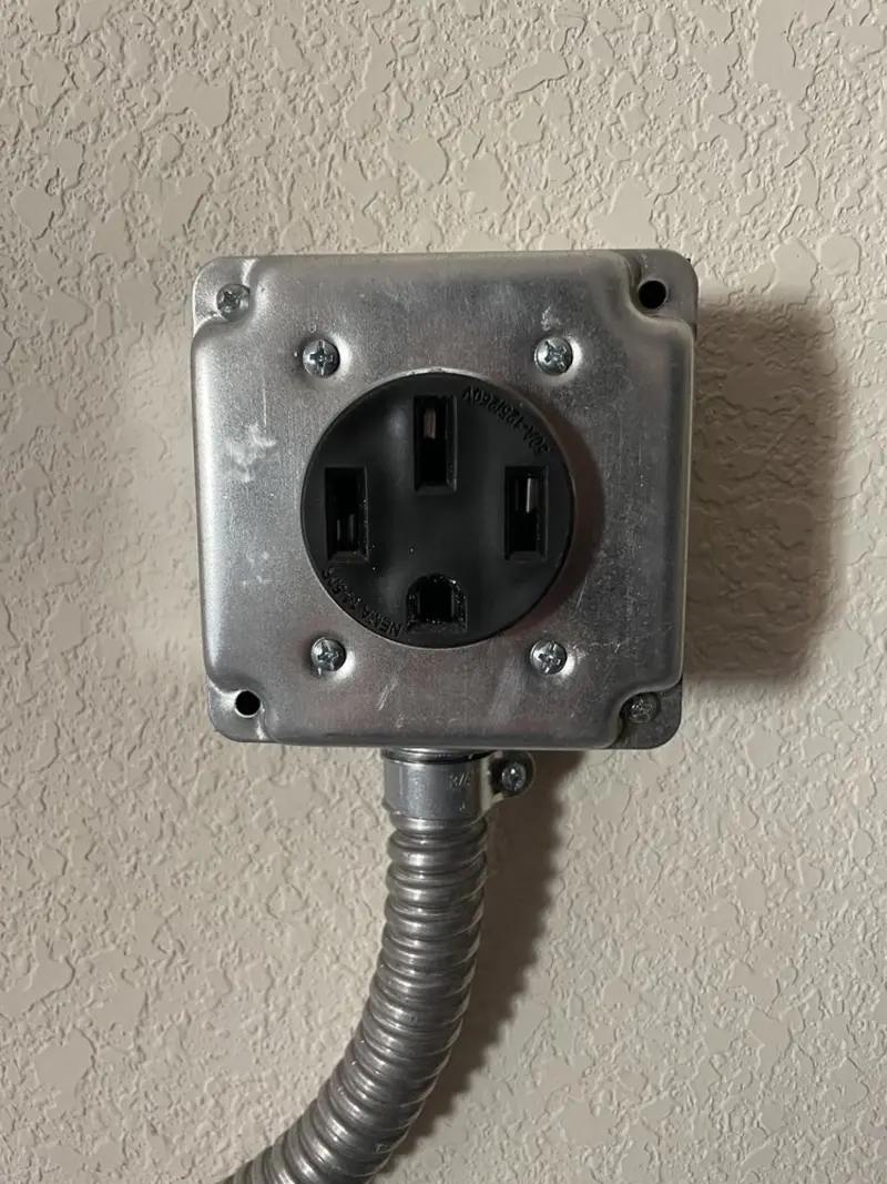 NEMA 14-50 outlet installed for Smart Home Electrical in Monee
